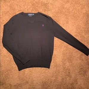 Black polo sweater